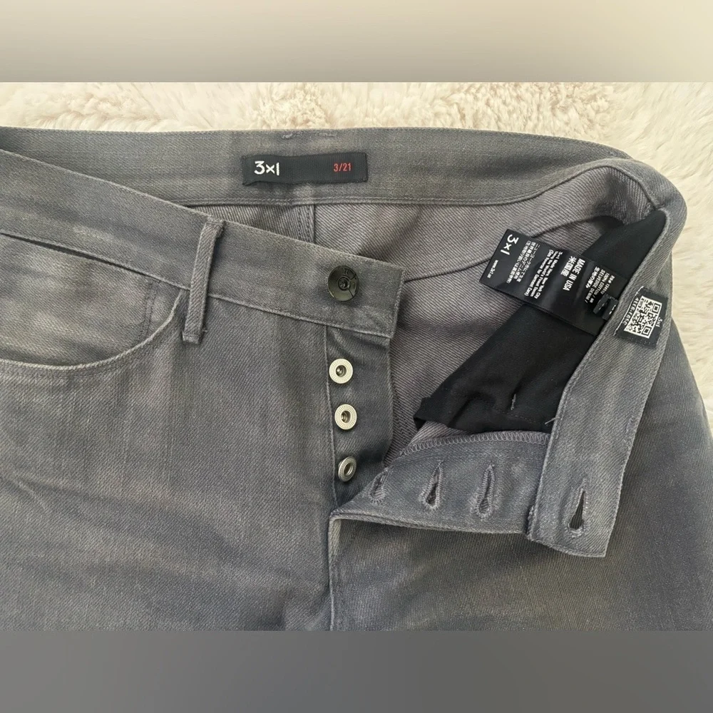 NWOT 3x1 NYC M5 Black Denim Selvedge Straight Fit Jeans Pants US 29